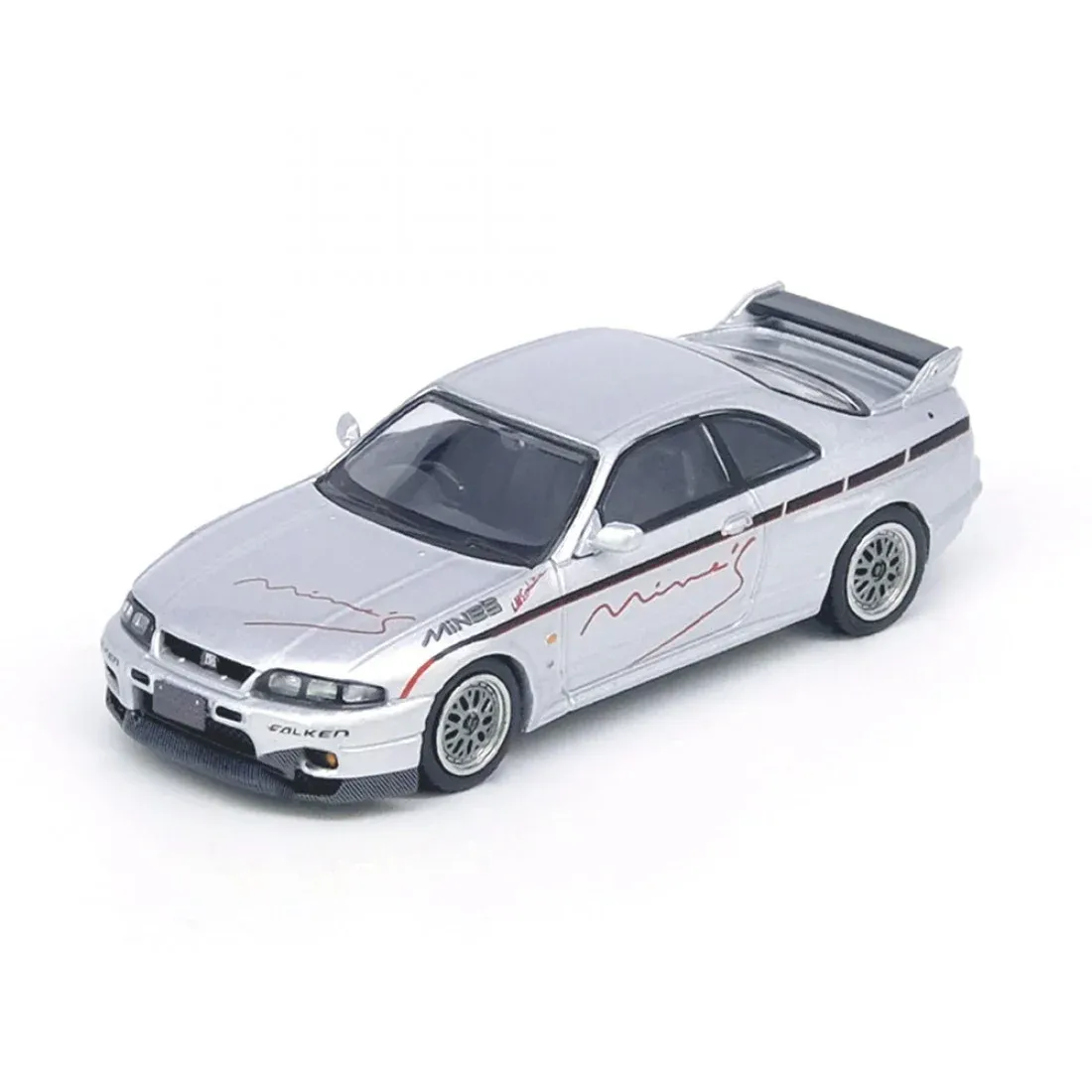 Inno 1/64 Nissan Skyline GT-R (R33) ''Tuned by Mine's'' Silver IN64-R33-MINES-S IN64-R33-MINES-S