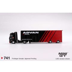 Mini GT 1/64 Mercedes-Benz Actros w/ Racing Transporter ''ADVAN'' MGT00741