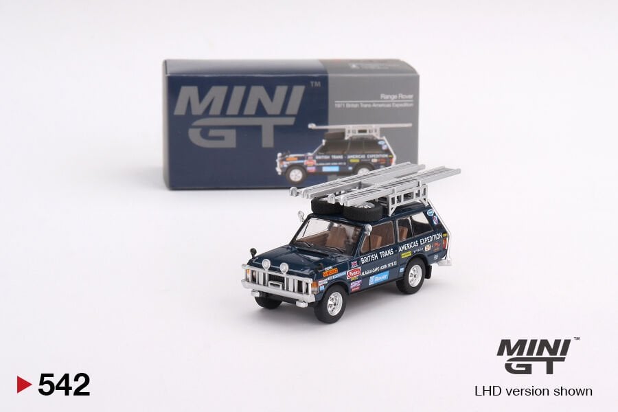 Mini Gt 1:64 Range Rover 1971 British Trans-Americas Expedition
