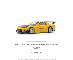 1:64 POPRACE  Mazda RX7 RE Amemiya WIDEBODY YELLOW POP RACE NEW RX-7