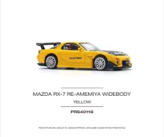 1:64 POPRACE  Mazda RX7 RE Amemiya WIDEBODY YELLOW POP RACE NEW RX-7
