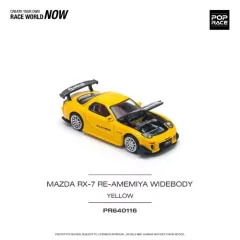 1:64 POPRACE  Mazda RX7 RE Amemiya WIDEBODY YELLOW POP RACE NEW RX-7