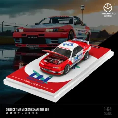 TimeMicro  1:64 N issan GTR 32 Racing White and red UJ racing