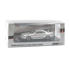 Inno 1/64 Nissan Skyline GT-R (R33) ''Tuned by Mine's'' Silver IN64-R33-MINES-S IN64-R33-MINES-S