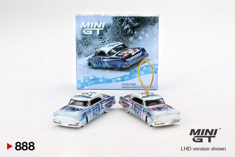 Mini GT 1/64 Lincoln Capri Christmas Hot Rod by Tim Sadchikov 2024 Christmas Edition