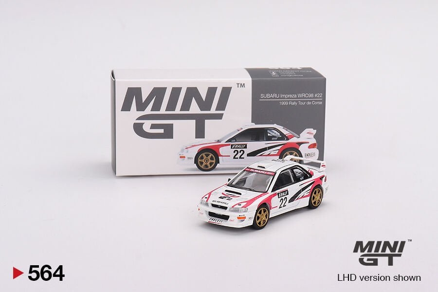 1:64 Mini GT 564 SUBARU Impreza WRC98 1999 Corse Ralli Turu #22