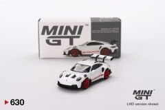 Mini GT Porsche 911 (992) GT3 RS White with Pyro Red Accent Package