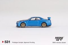 Mini GT Nissan Skyline GT-R (R34) Top Secret Bayside Blue MGT00531
