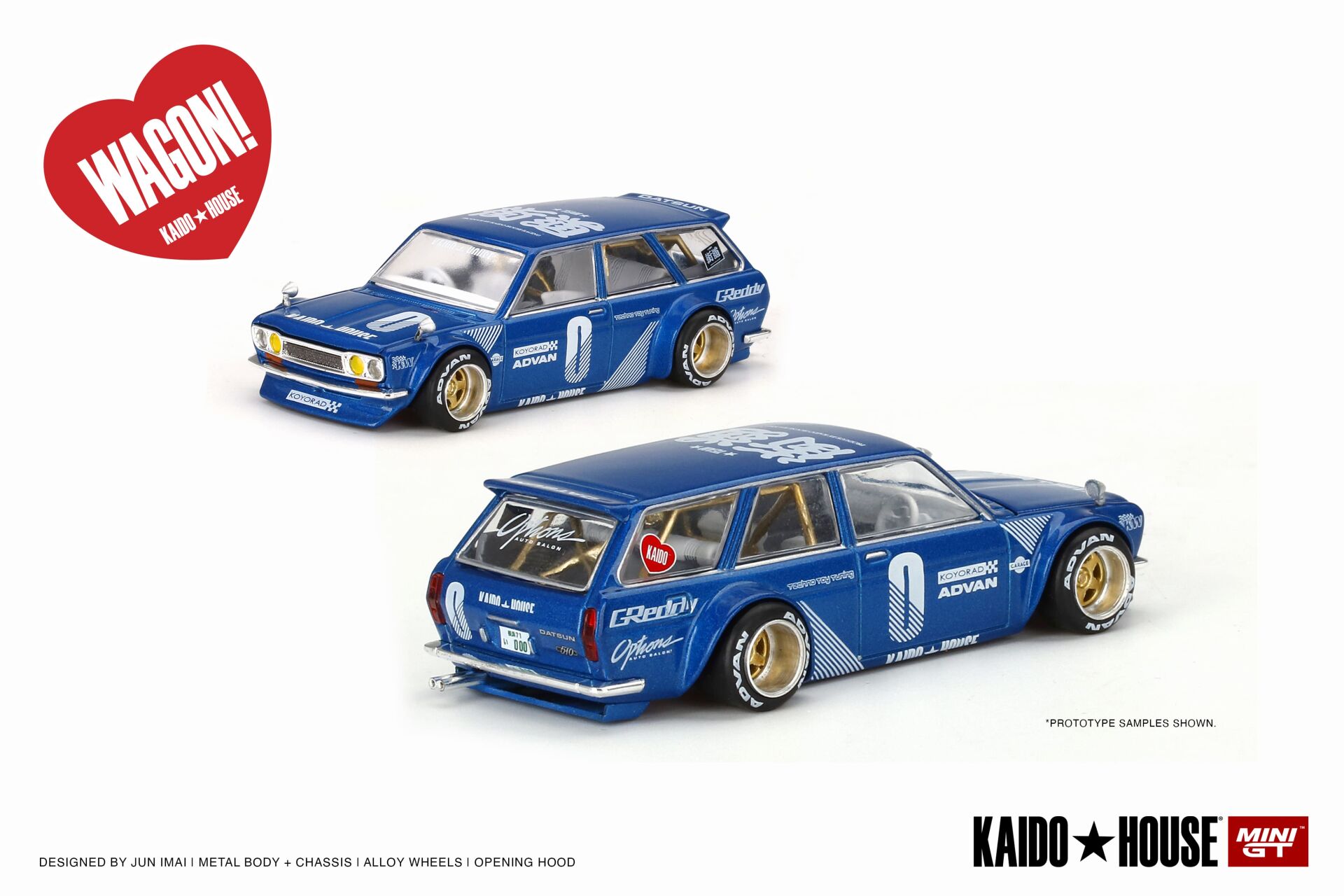 1/64 Kaido House Datsun KAIDO 510 Wagon Blue