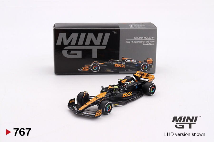 Mini GT McLaren MCL60 - No.4 Lando Norris 2nd Japanese GP F1 2023