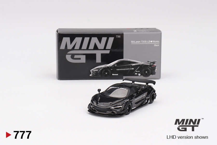Mini GT 1/64 McLaren 720S LB Works Black MGT00777