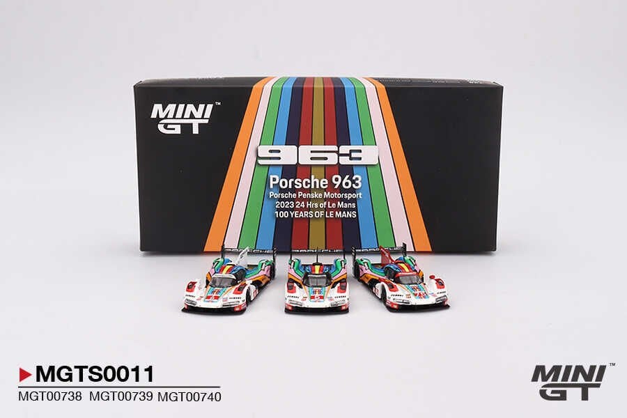 Mini GT 1/64 Porsche 963 Porsche Penske Motorsport 2023 24 Hrs of LeMans Limited edition 3000 set MGTS0011