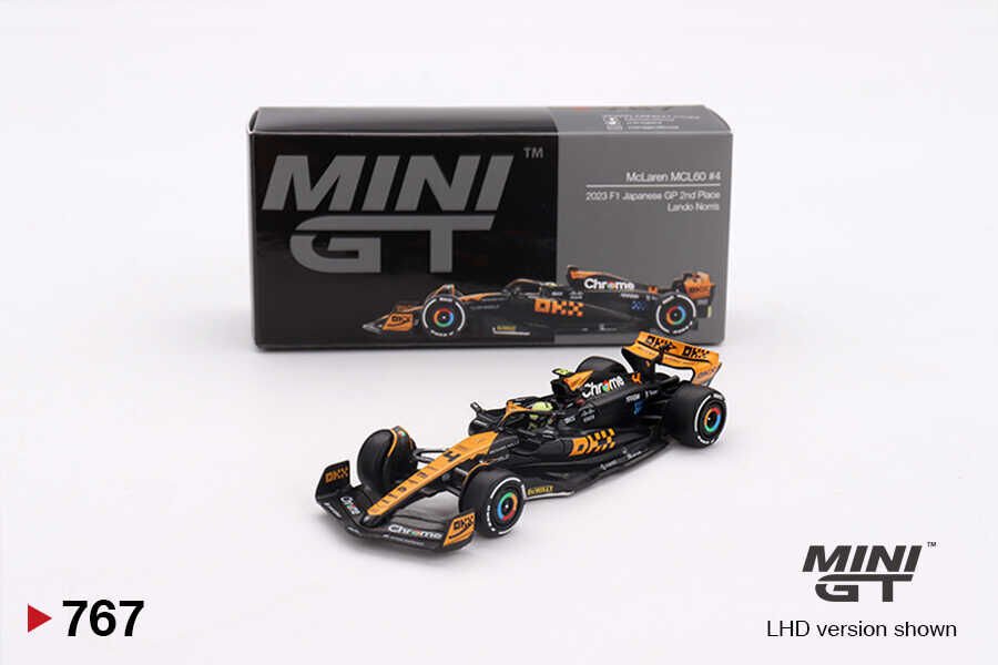 Mini GT 1/64 McLaren MCL60 #4 Lando Norris 2023 F1 2023 Japanese GP 2nd Place MGT00767