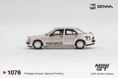 Mini GT 1/64 Mercedes-Benz 190 E 2.3-16 #11 Ayrton Senna 1984 Nürburgring Race of Champions w/ Figure MGT01076