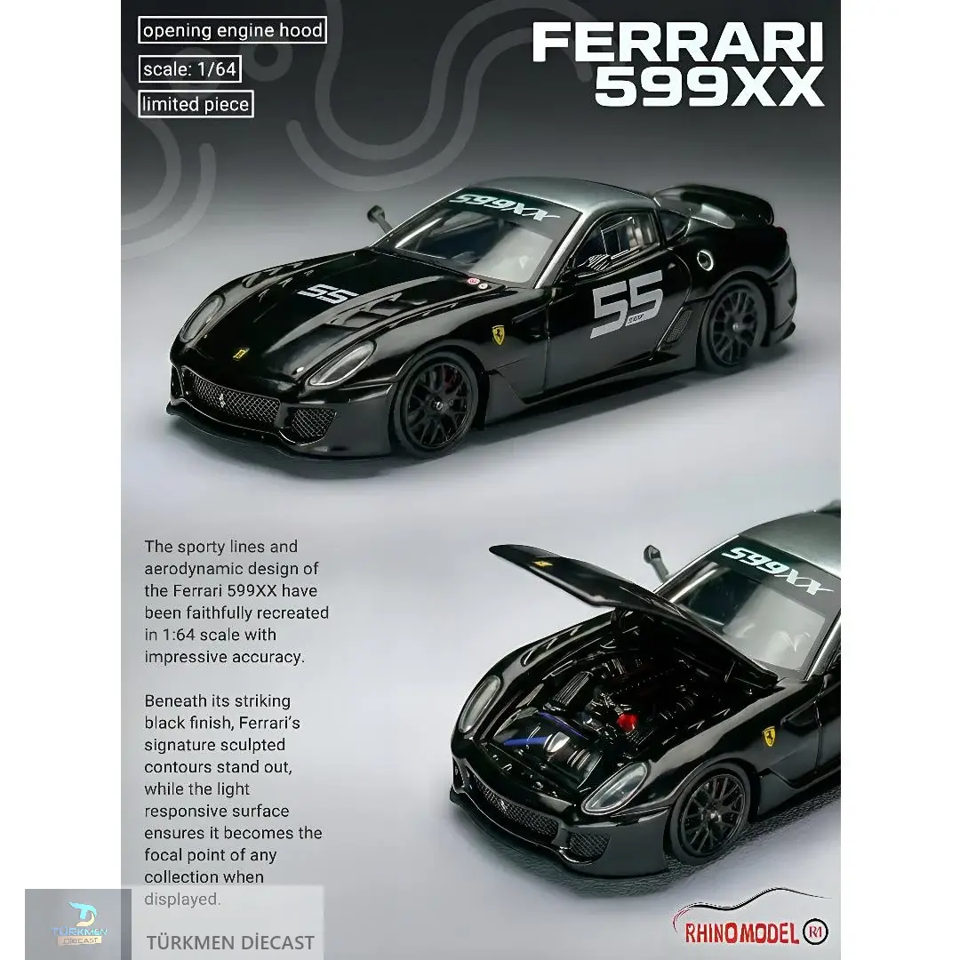 Rhino Model 1:64 Ferrari 599XX Black