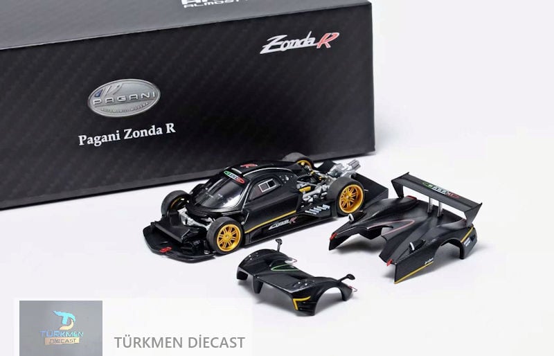 1:64 Almost Real x Motorhelix Pagani Zonda R mat Karbon Fiber 650630001
